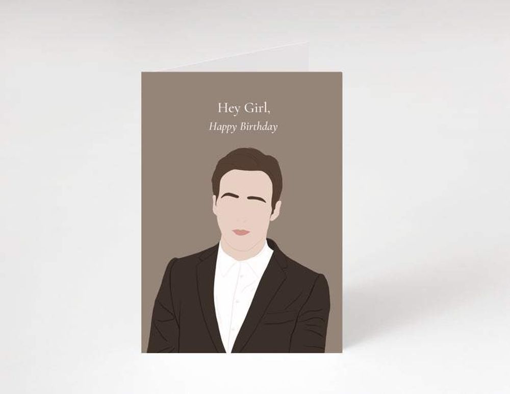 ryan gosling hey girl birthday card