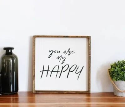 You Are My Happy (13x13) Wooden Sign - William Rae Designs