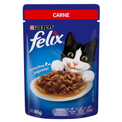 FELIX - Aliemnto Húmedo Gato Adulto Carne en Salsa 85 g