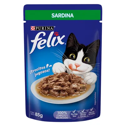 FELIX - Alimento Húmedo Gato Adulto Sardina en Salsa 85 g