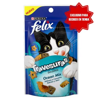 FELIX - Premios Gato Travesuras Ocean Mix Bocaditos 59.5 g