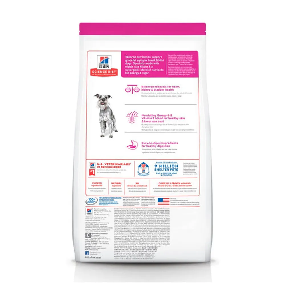 HILL'S SCIENCE DIET - Small Paws Alimento Seco Senior +7 Razas Mini y Pequeñas 2 kg