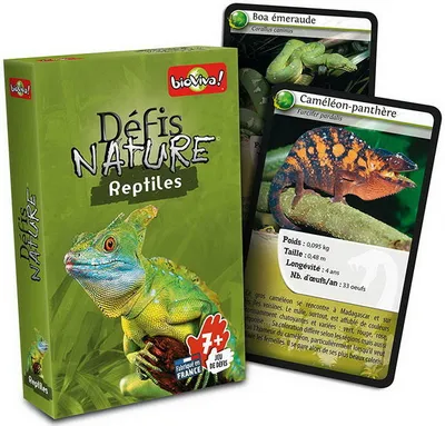 Cartes Défis nature Reptiles