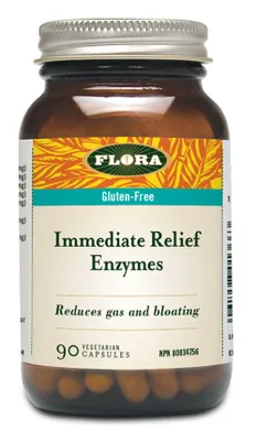 FLORA Immediate Relief Digestive Enzymes (90 veg caps)
