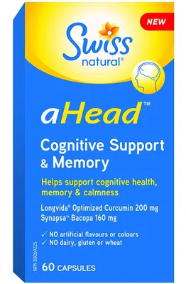 Swiss Naturals aHead Cognitive Support & Memory (60 caps)