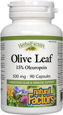 HERBAL FACTORS Olive Leaf ( 500 mg - 90 caps )