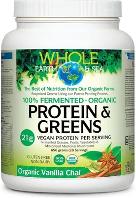 WHOLE EARTH & SEA Organic Protein & Greens (Vanilla Chai - 656 gr)