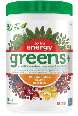 GENUINE HEALTH Greens+ Extra Energy (Orange - 133 gr)