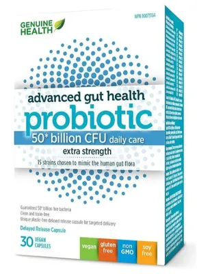 GENUINE HEALTH Advanced Gut Health Probiotic (50 Billion CFU