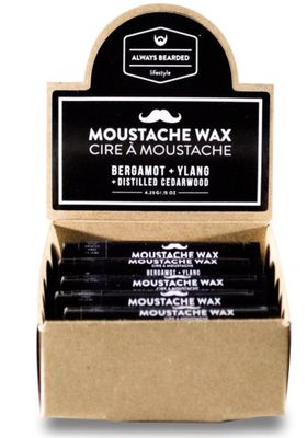 ALWAYS BEARDED LIFESTYLE Moustache Wax (Berg/Ylang/Cedar - Box of 12)