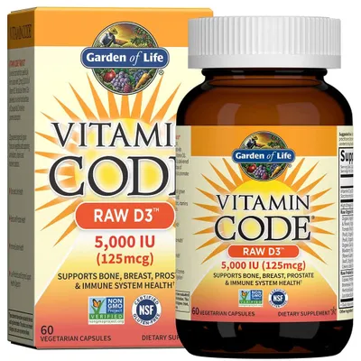 VITAMIN CODE Raw Vit D3 (1000 iu - 60 veg caps)
