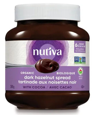 NUTIVA Organic Dark Hazelnut Spread (369 gr)