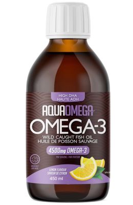 AQUAOMEGA Omega 3 High DHA (450 ml - Lemon)