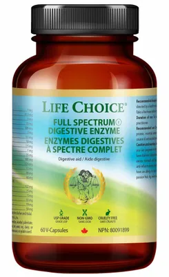 LIFE CHOICE Full Spectrum Digestive Enzyme (60 veg caps)