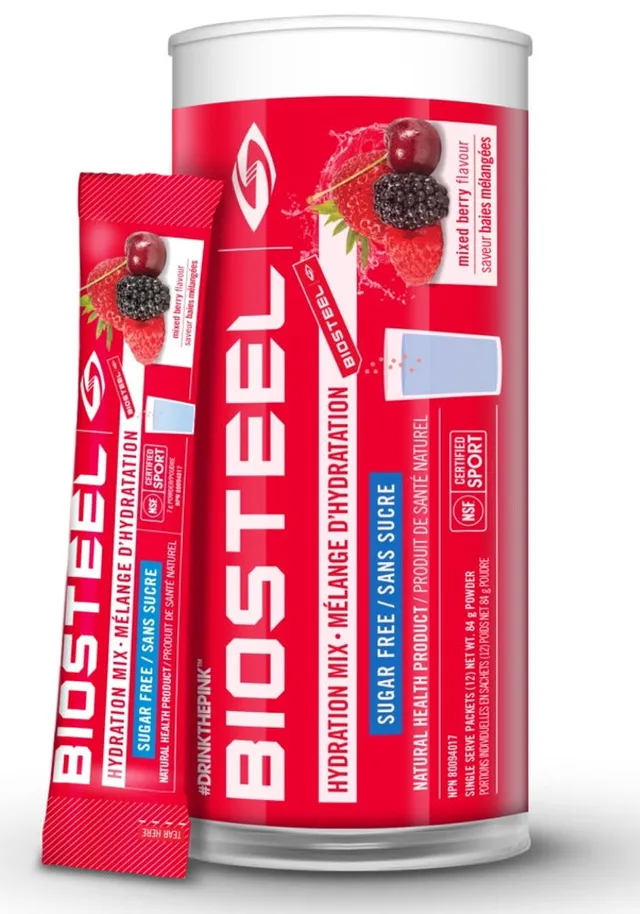 BioSteel High Performance Sports Mix (12 x Packets) + FREE BIOSTEEL TEAM  BOTTLE! 