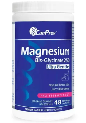 CANPREV Magnesium Bis-Glycinate Drink Mix (Juicy Blueberry 257 gr)