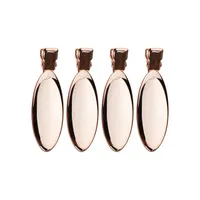 oval rose gold creaseless clips