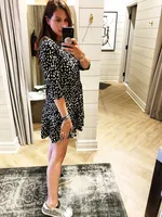 spotted swing dress