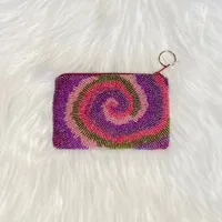 rainbow swirl coin purse
