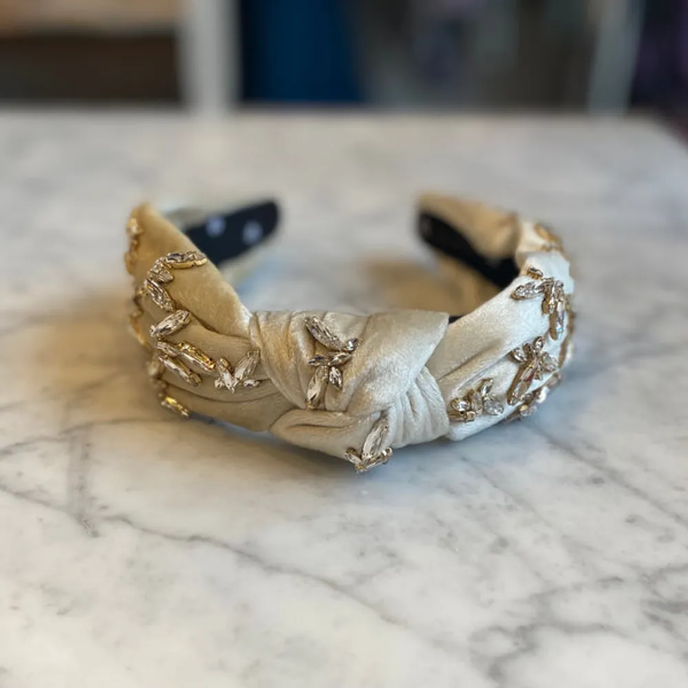 ivory butterfly jeweled headband