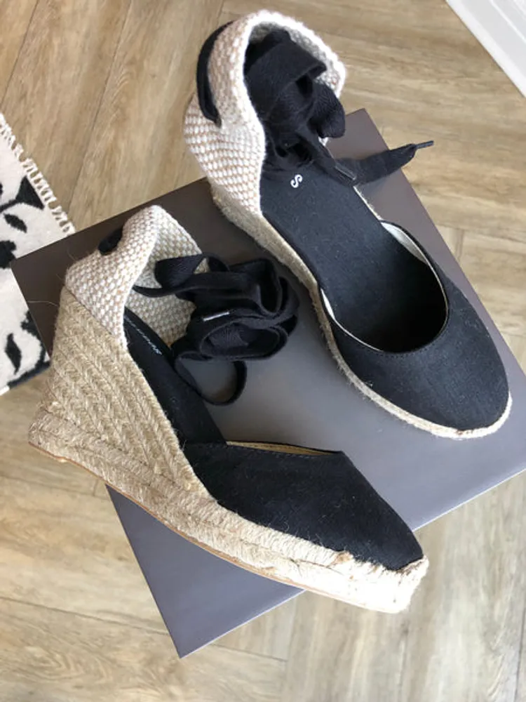 Platform Wedge ankle tie