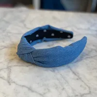 denim knotted headband