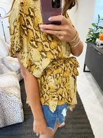 snake print kimono