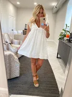 sweet talk eyelet romper