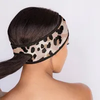 leopard microfiber headband