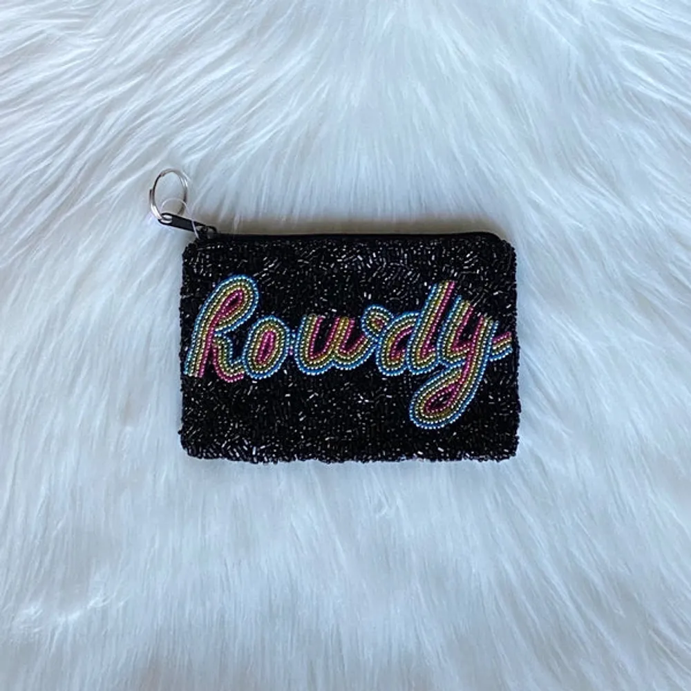 Howdy Beaded Mini Clutch Coin Purse