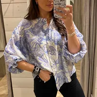 balloon sleeve paisley top