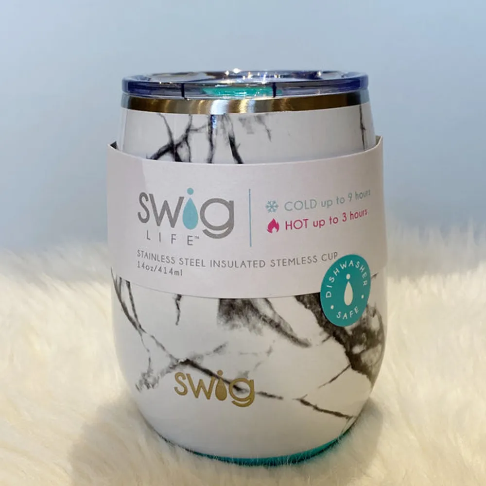 Swig Marble Slab Stemless Wine Cup (14oz)