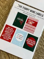 festive wine labels