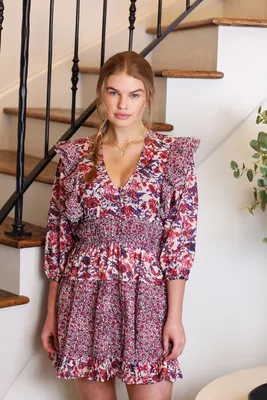 laci floral mini dress