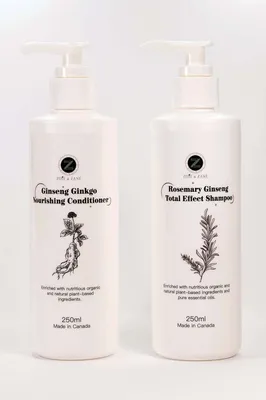 Ginseng Ginkgo Nourishing Conditioner + Rosemary Ginseng Total Effect Shampoo Set