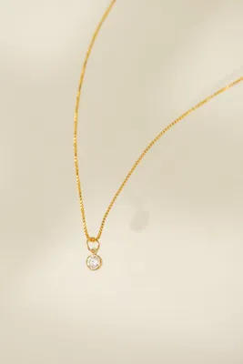 CRYSTAL GOLD FILLED NECKLACE