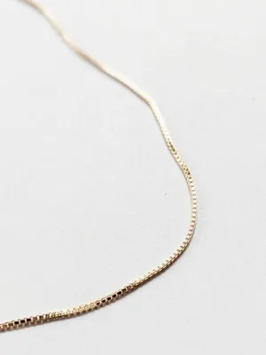 SUPER FINE BOX CHAIN NECKLACE