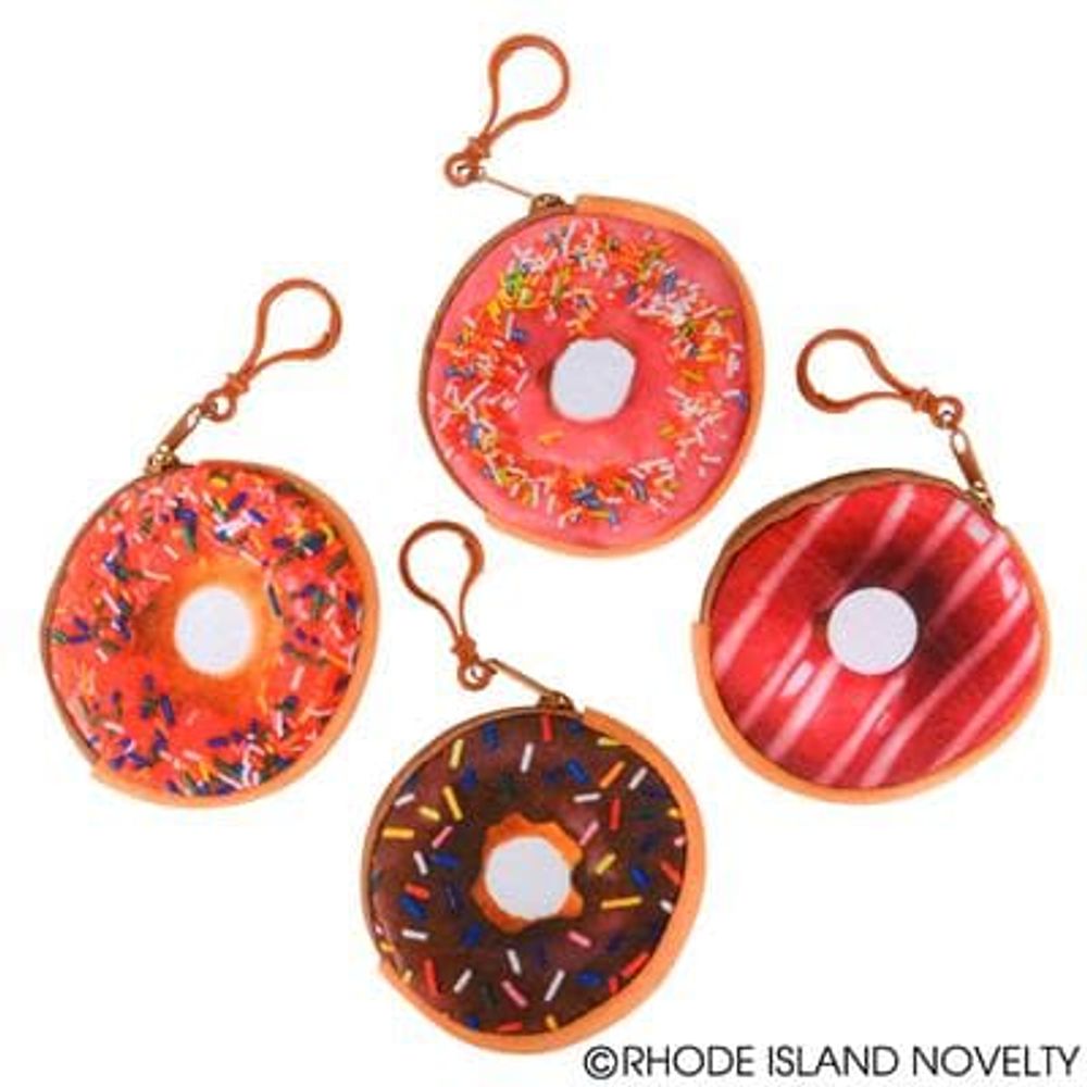 3.25" Donut Coin Purse Keychain - Assorted Styles