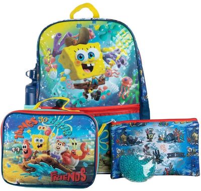 Kids Spongebob 16" Backpack 5 pc