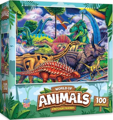 World of Animals  Dinosaur Friends Jigsaw Puzzle - 100 Piece Puzzle