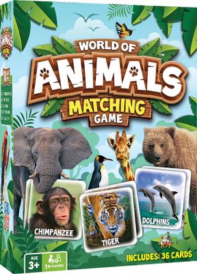 World of Animals Matching Card Game