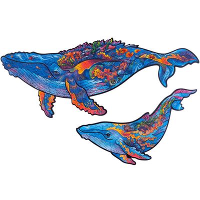 Milky Whales 2 In 1 Wooden Puzzle