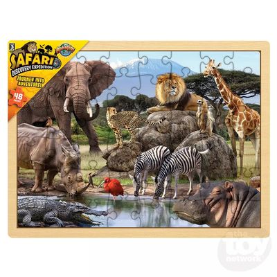 48 Piece Safari Animal Wooden Puzzle