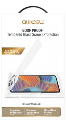 Quikcell Goof Proof Tempered Glass for Cricket Ovation 2