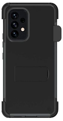 Quikcell Samsung A53 5G ADVOCATE + HOLSTER Dual-Layer Kickstand Case – Steel Black