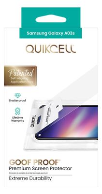 Quikcell Samsung A03s Goof Proof Tempered Glass Screen Protector