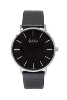 Slim Vintage - Silver Case/Black Dial - Black Leather