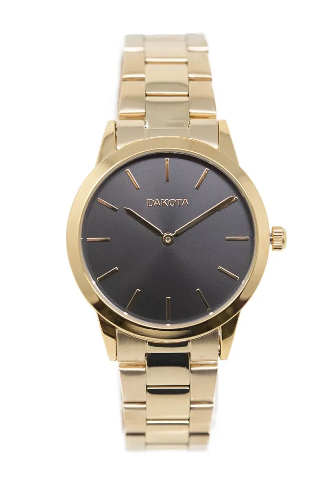 Midsize Sunray - Gold Case/Band Black Dial