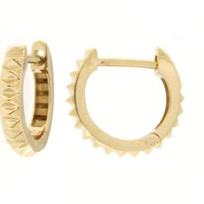 10K Yellow Gold Hoop / Huggie Earring