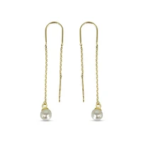 10K Yellow Gold Threading Earrings